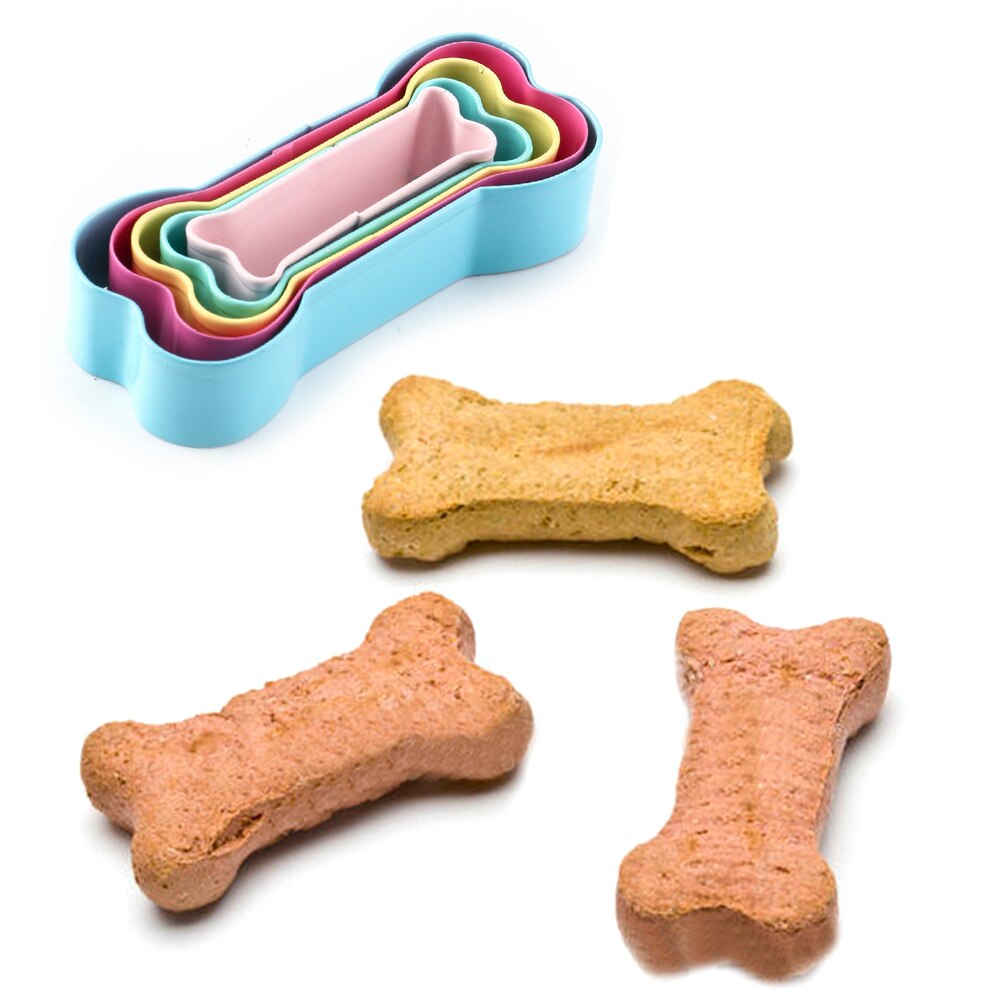 5 stuk cutter 3D hond bot vorm biscuit keuken accessoires rvs cake decoratie tool DIY gebak bakken biscuit mold