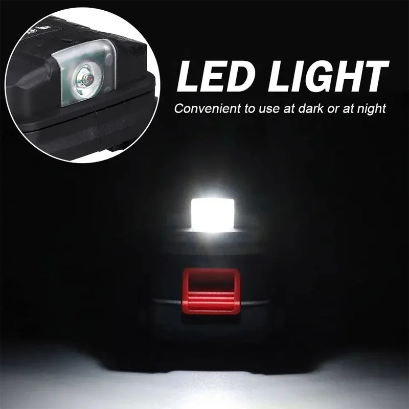 Adapter led-arbejdslampe til makita 14.4v/18v li-ion-batteri  bl1830 bl1430 bl1850 stk . dobbelt usb-konverter med led-lampe til makita