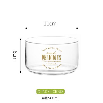 Nordic Heat-Resistant Glass Storage Jars with Cover Flamingo Candy Ice Cream Storage Bottles Kitchen DIY Salad Transparent Bowl: 9