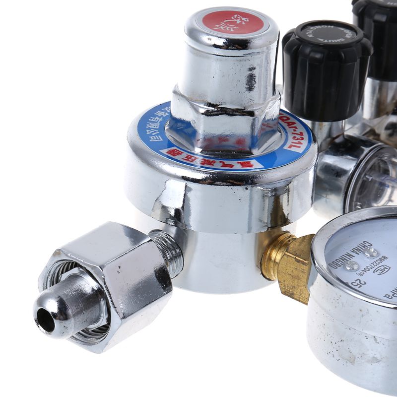 Ar /co2 regulator sveisegass trykkreduserende ventil trykkreduserende dobbeltrør  d2td