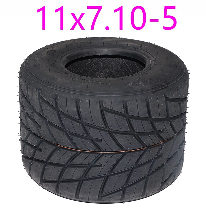 Go Kart 5 Inch Vacuum tire Front 10x4.50-5 Rear 11x7.10-5 Vacuum tires Anti-skid Rain Tires: 11x7.10-5