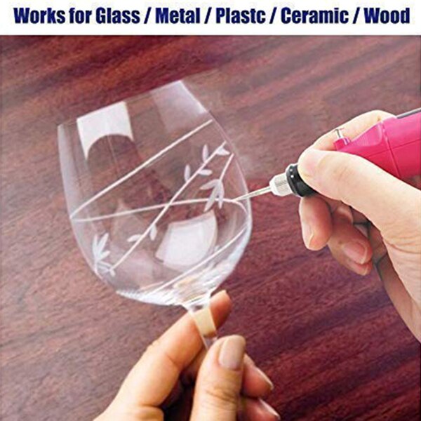 Mini pluma grabadora eléctrica, Mini Kit de herramientas de grabado Diy para Metal Gl, cerámica, plástico, joyería de madera con garabato, 30 Bits