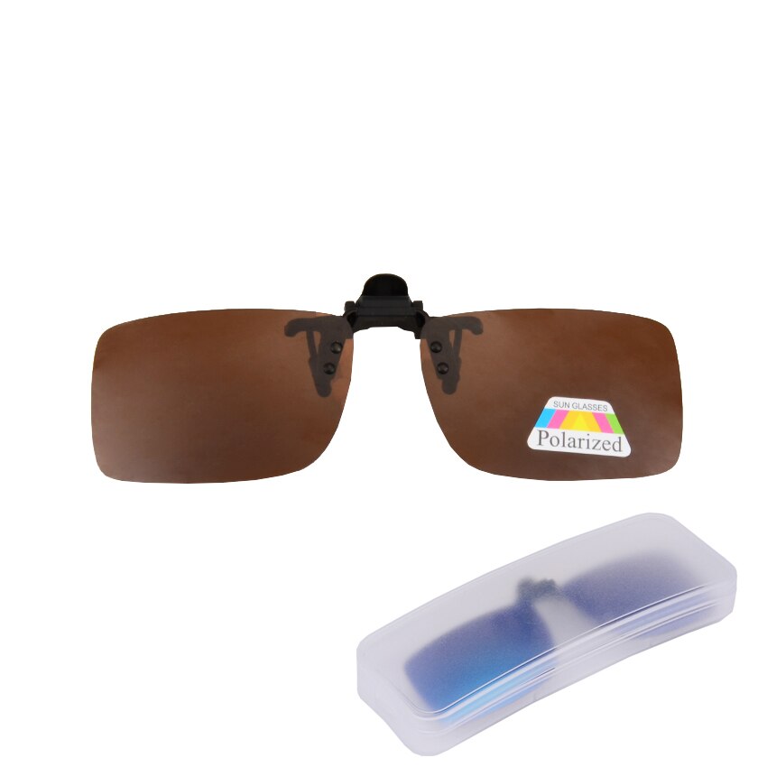 Polarized Clip On Sunglasses Men Women Near-Sighted Driving Night Vision Eyewear UV400 Cycling Fishing Glasses Clip with Box: F08 with box