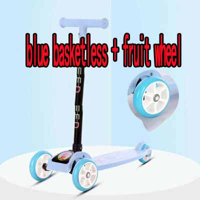 Children Scooter Tricycle Baby 3 In 1 Balance Bike Ride On Toys Flash Folding Meter Car Child Toys Ride on Toys: Fruit wheel 2