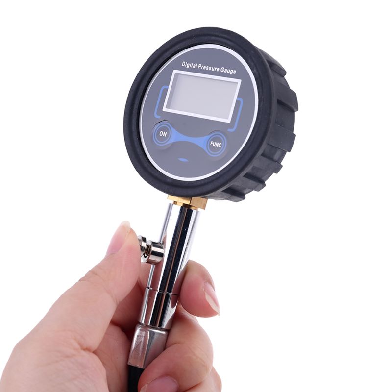 Digitale bandenspanningsmeter met draaiknop type 200 psi met adapterkit voor auto, fiets, motorfiets, basketbal, voetbal