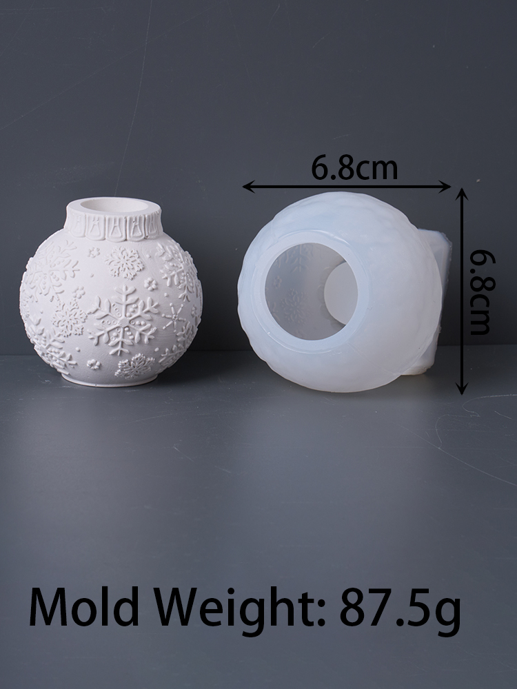 Forma Silikonowa Świecznik Świąteczny Seria Wzór Wytłaczany Płatek Śniegu Kwiat Miłość i Pokój Gwiazda Gips Beton Forma robić Odlewania Dekoracja Domu: zielone światło