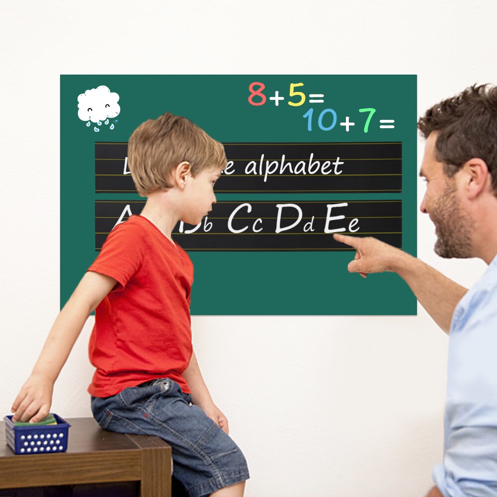 Magnetisk tavle klistermærke lære engelske ord bogstaver alfabet kridt skrivning børn tidlige pædagogiske værktøj legetøj