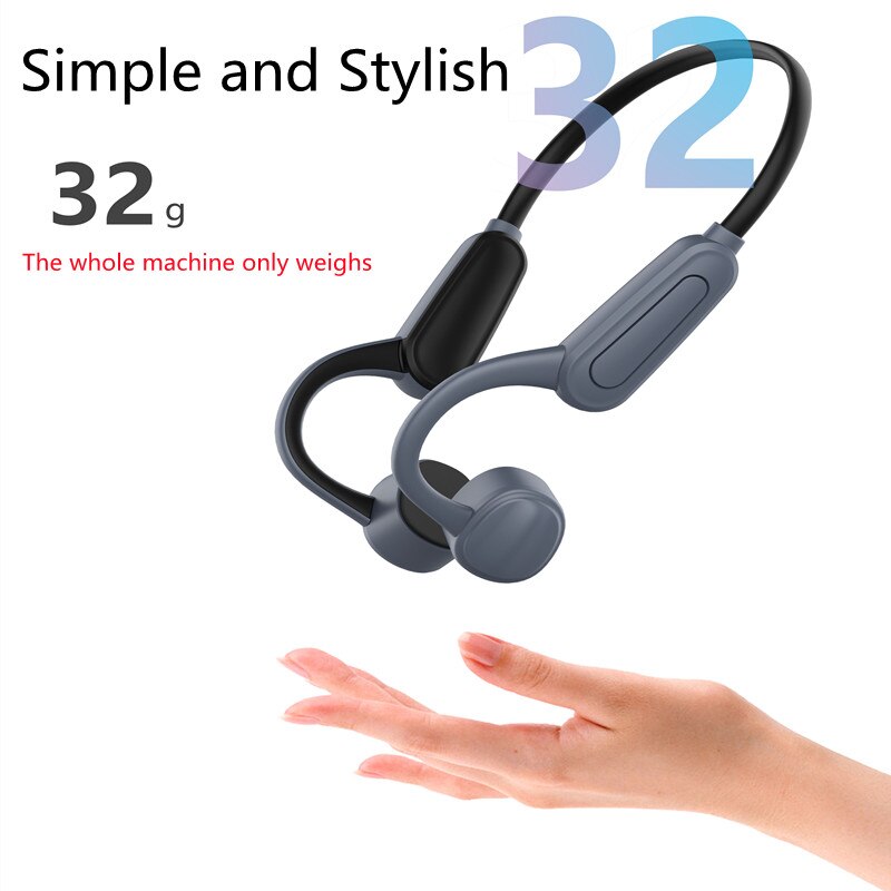 K8 Bone Conduction Wireless Bluetooth Headset, IPX8 Waterproof Swimming Headset, Sports Headset, 16GB Memory MP3 Player