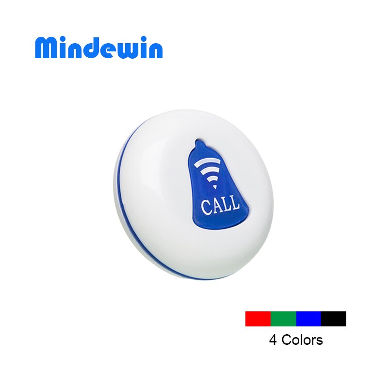 10 PCS Mindewin Restaurant Pager M-K-1 Wireless Calling Service Call Button Table Transmitter 433MHz Pager Waterproof Botones