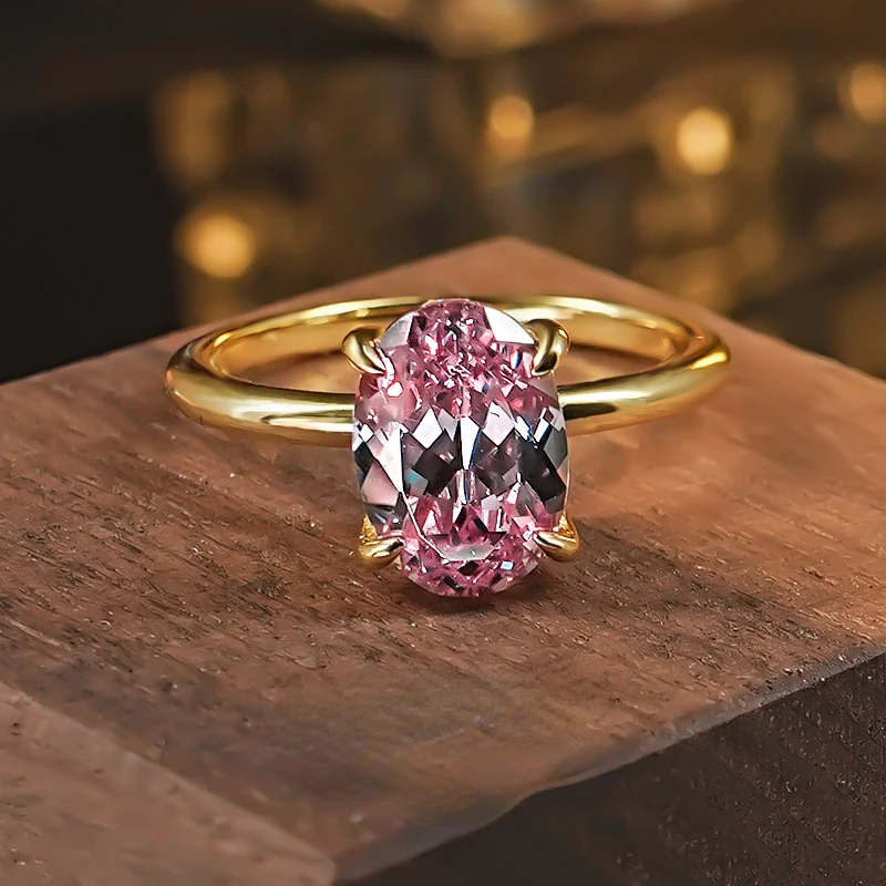 Afghaanse dromerige roze toermalijn 925 zilveren ring duif ei minimalistische ins stijl lichte luxe dagelijkse fee