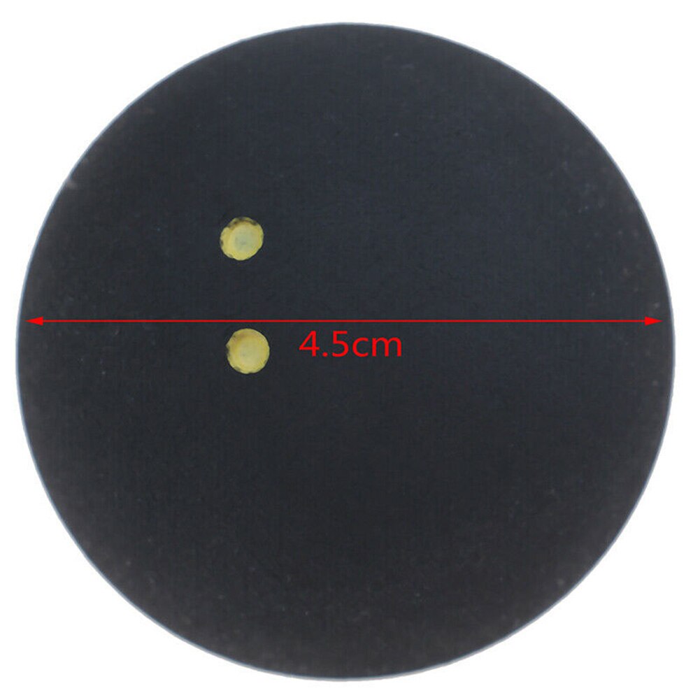 Concurrentie Sport Twee Gele Stippen 4Cm Bounce Ronde Squash Bal Duurzaam Lage Snelheid Tool Professionele Speler Rubber Training