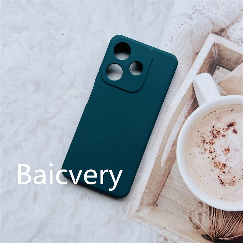 Custodia per telefono per smartphone infinix 30i/ 30 play/hot 30 , cover posteriore semplice e colorata in tpu: Pvc / Verde