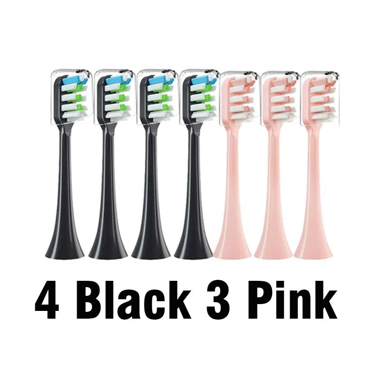 per Xiaomi SOOCAS X3 X5 X3U X1 V1 V2 SOOCARE Testa Setole Ugelli di Ricambio con Tappo anti-polvere sonoro Spazzolino Elettrico Teste: marrone