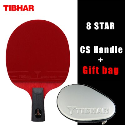 TIBHAR – raquette de Tennis de Table 8 étoiles, haute adhérence, en caoutchouc, pour Ping-Pong: TIBHAR 8 STAR CS