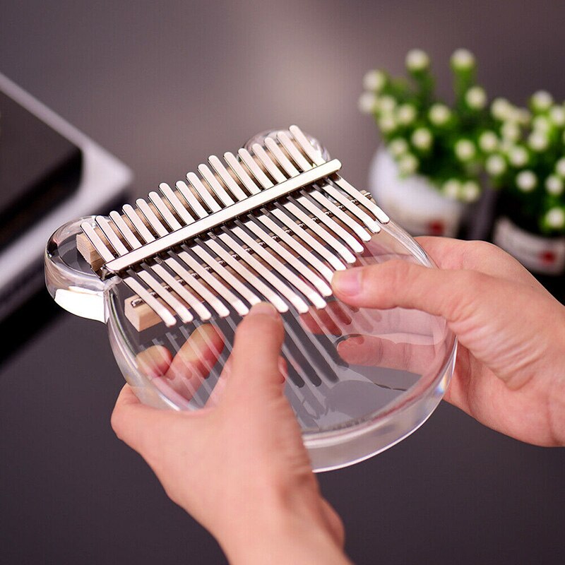 Kalimba 17-Key Thumb Piano Transparante Acryl Kit W/Zak Stickers Hamer BHD2