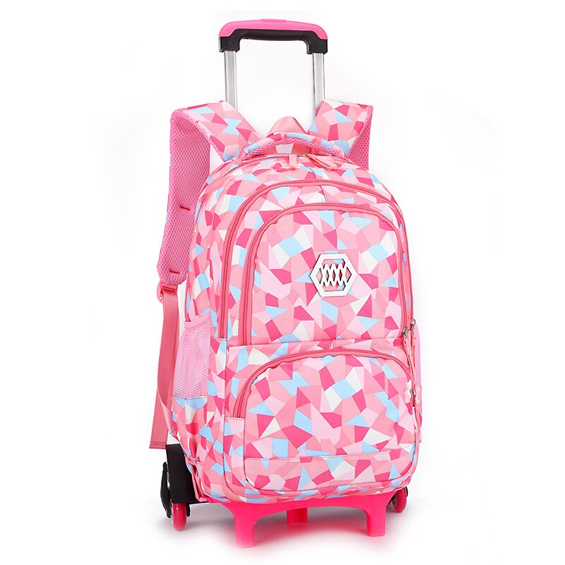 Mochila de viagem para crianças meninas do trole escola primária criança bagpacks com 6 rodas sac a dos enfant fille