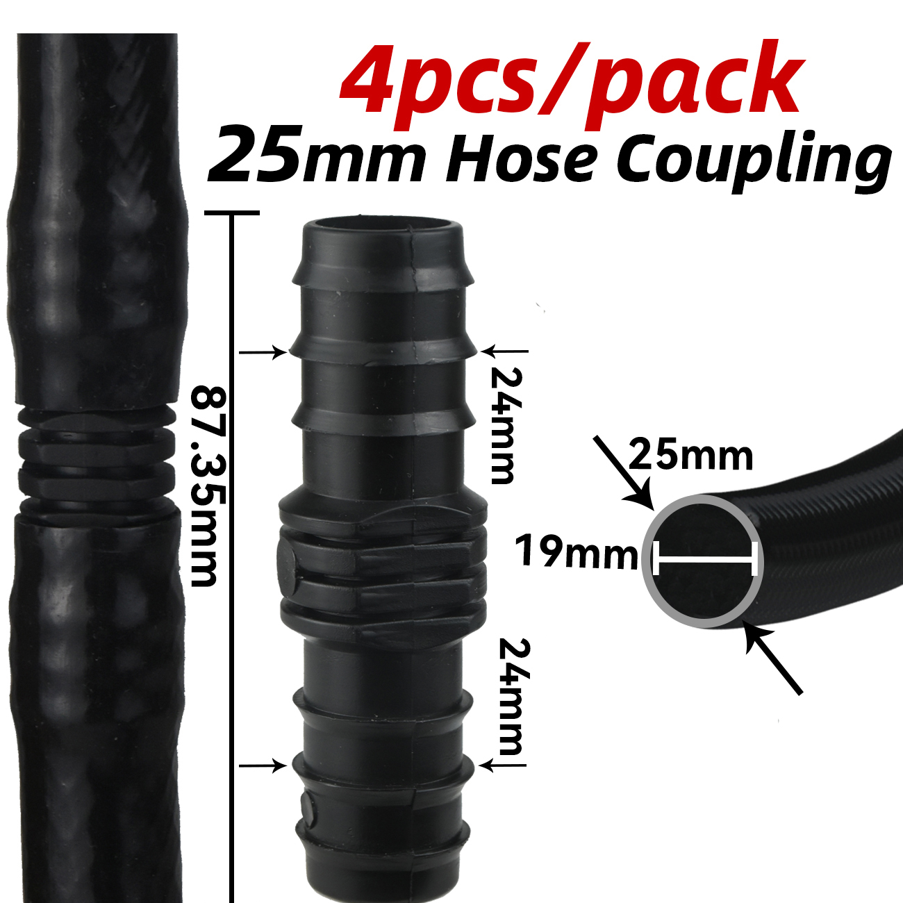 Barb Adapter Tee Elbow 16mm 20mm 25mm PE Hose To 1/2" 3/4" Male Female Thread Connector Garden Drip Irrigation Watering System: SKY BLUE