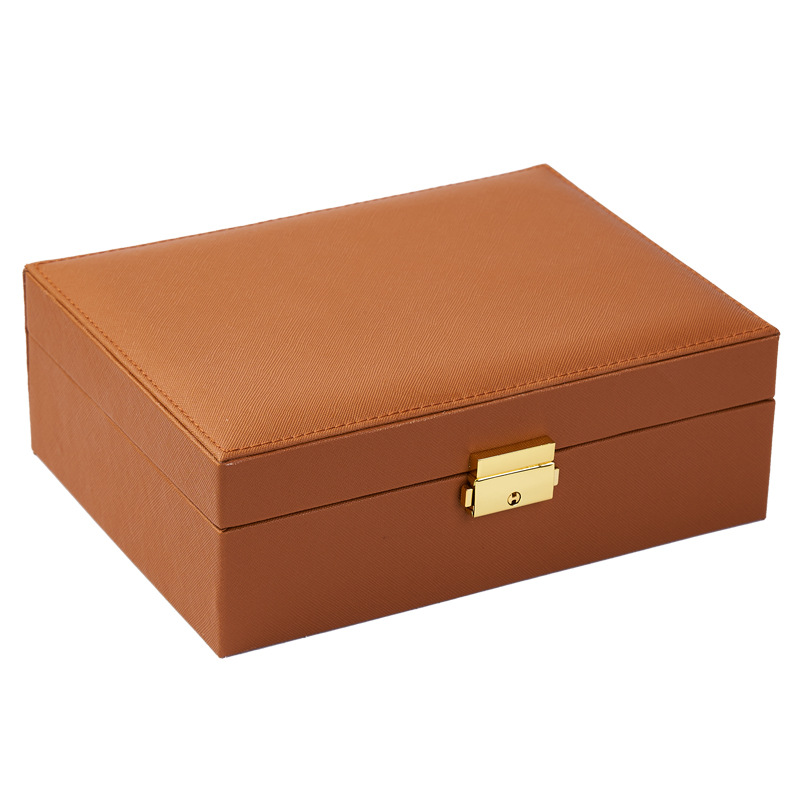 Smykkeskrin opbevaringsboks med stor kapacitet multifunktionel opbevaring til halskæder, ringe og øreringe, smykkeopbevaring