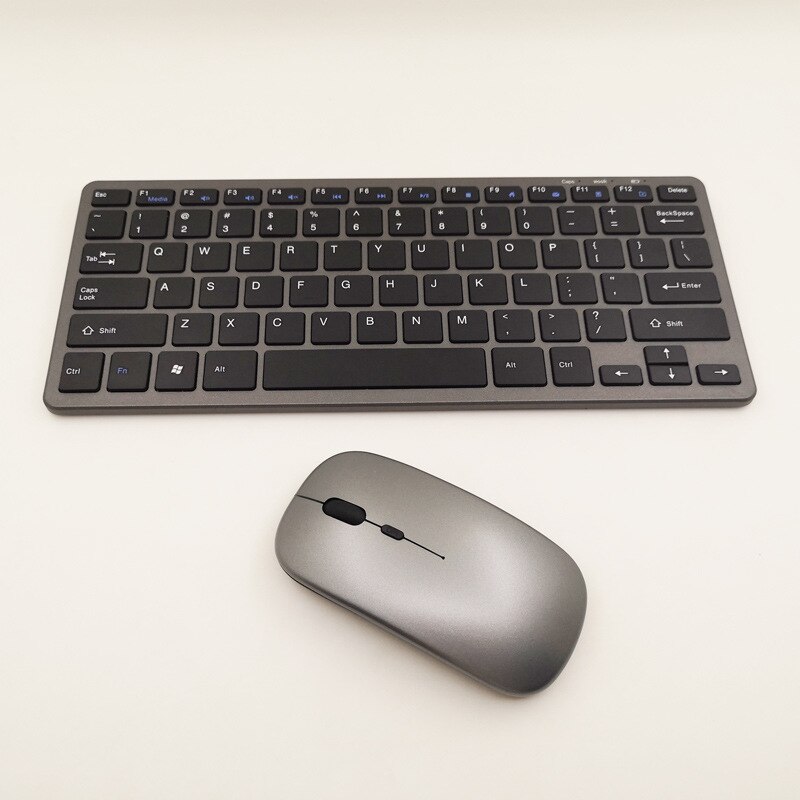 Langaton usb -latausnäppäimistö ja -hiiri imac windows mac -pöytätietokoneelle: Harmaa yhdistelmä
