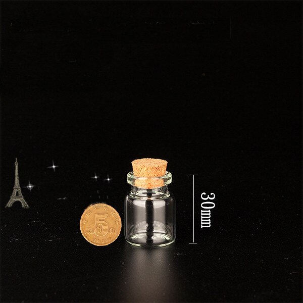 10 pièces 1-20ml petite bouteille en verre vide fantaisie souhaitant avec bouchons bouchon pour bricolage souhait Message échantillon récipient de parfum: 5ml
