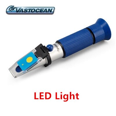 DW VASTOCEAN AQUARIUM FISH TANK LED REFRACTOMETER FOR READING SALINITY WITH CALIBRATION FLUID: LED Lighting Version