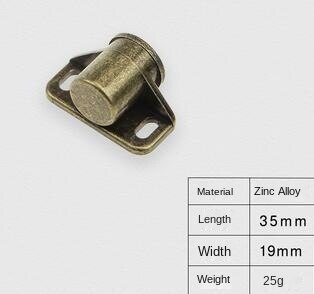 Strong Magnetism Catches Door Stopper Retro Furniture Fittings Zinc Alloy Bronze Neodymium Magnet Latch for Cupboard Cabinet: bronze