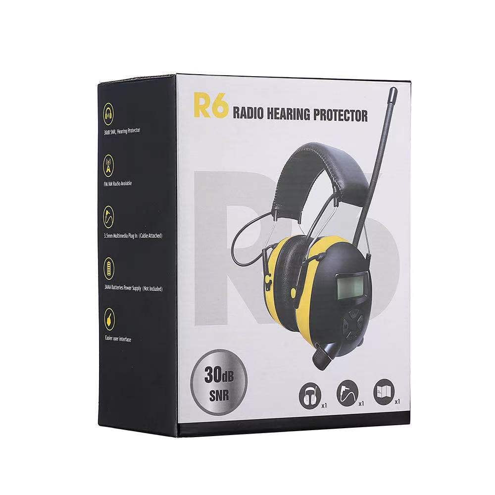 Electronic Noise Reduction Earmuff Hearing Protector Headphone Digital AM / FM Radio Stereo Hearing Protection Ear Muffs