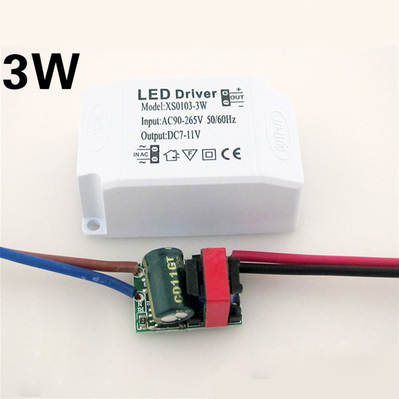 Ac90 ~ 265v 3 ~ 24w ledet driver strømforsyning adaptere transformer til led lys kit: 3w