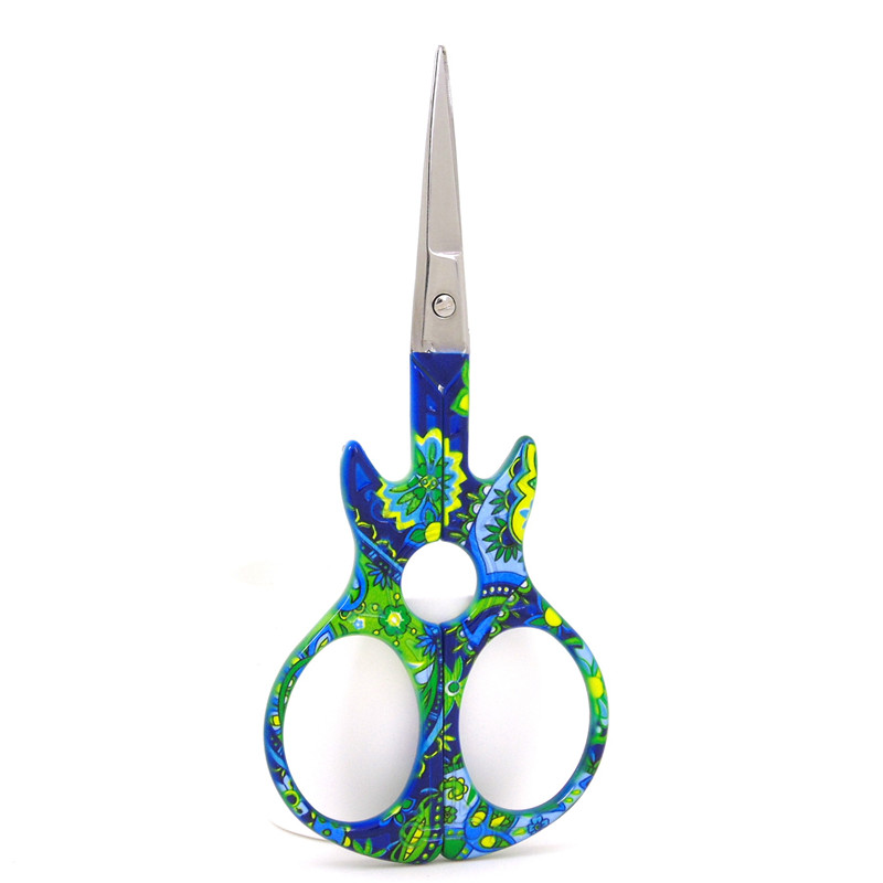 Tailor Scissors Sharp Stainless Steel Needlework Scissors Guitar Gold Small Embroidery Scissors: Flower