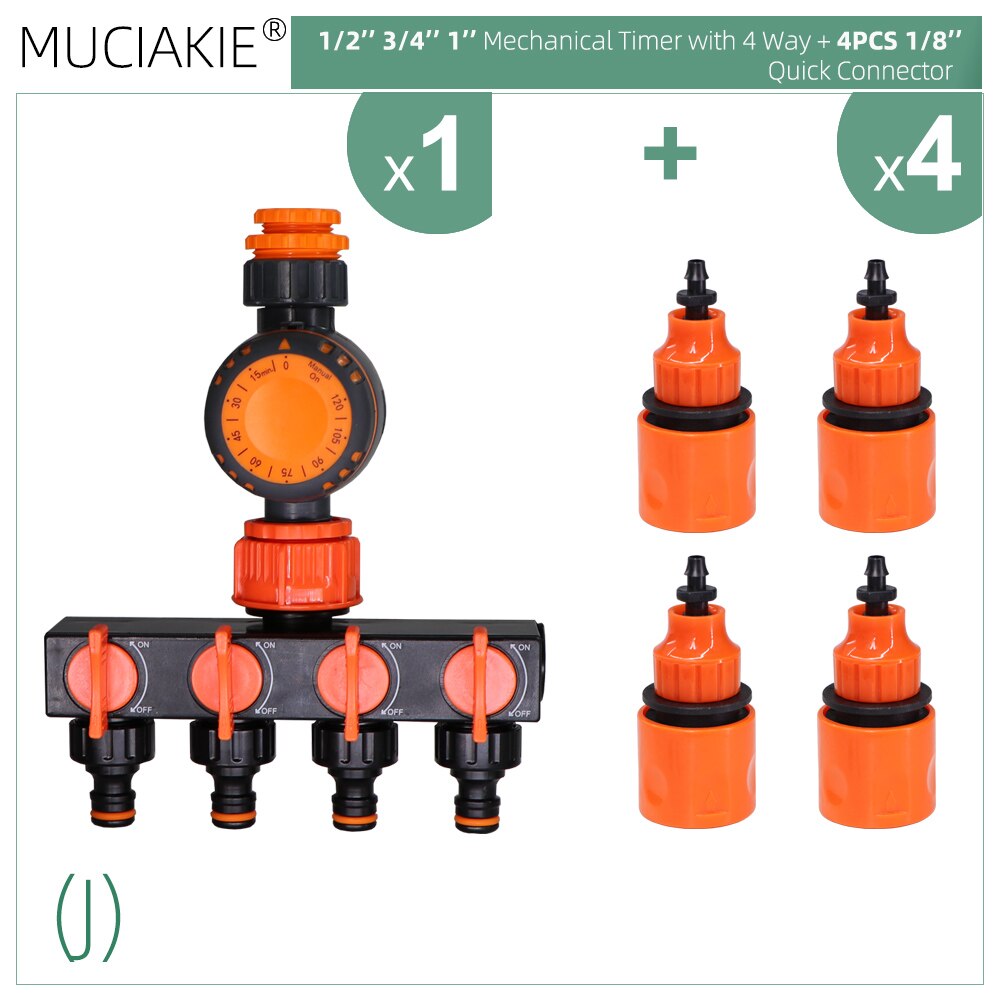 Garden Mechanical Watering Timer Drip Irrigation System 120minutes Manual Controller Home Potted Plants Greenhouse Sprinkling: J