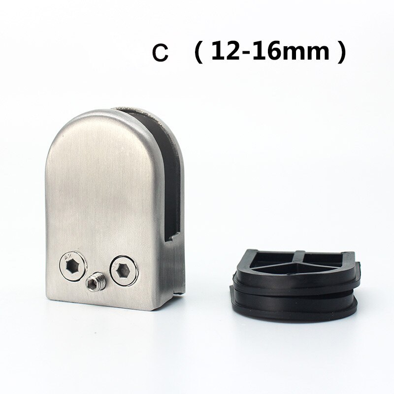304 Stainless steel fish mouth glass clamp furniture Fixture hardware clamp clip 5-20mm thickness glass