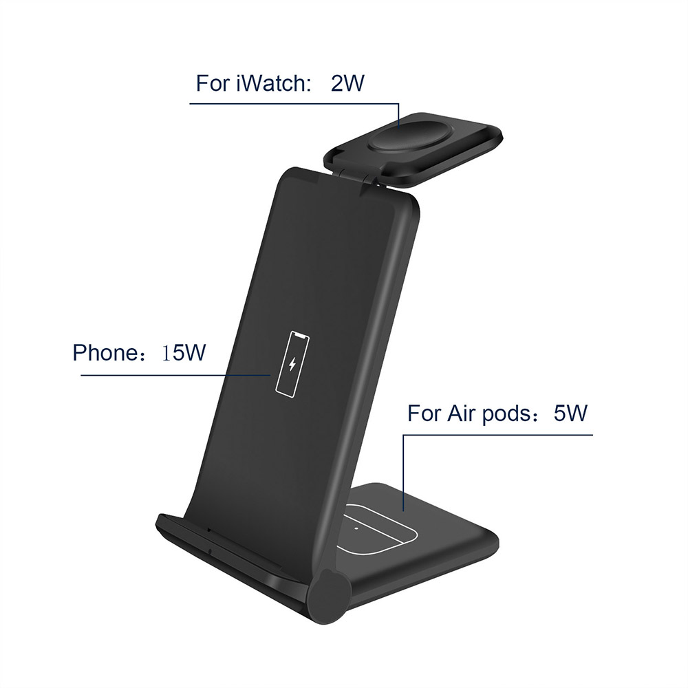 FDGAO-cargador inalámbrico Qi de 15W, estación de carga rápida para Apple Watch 7, 6, 5, 4, iPhone 13, 12, 11, XS, XR, X, 8, Airpods Pro