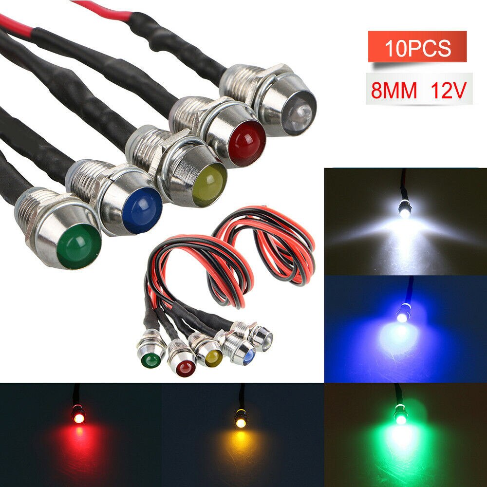 10pcs Set Car Indicator Lights 12V DC Boat Directional LED Panel Pilot