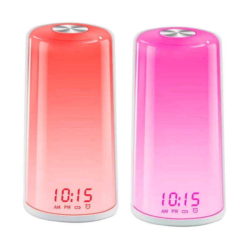 Sunrise Alarm Clock Press-Sensitive Beside Lamp with Dimmable Warm White Night Light for Living Room Bedroom(EU Plug)