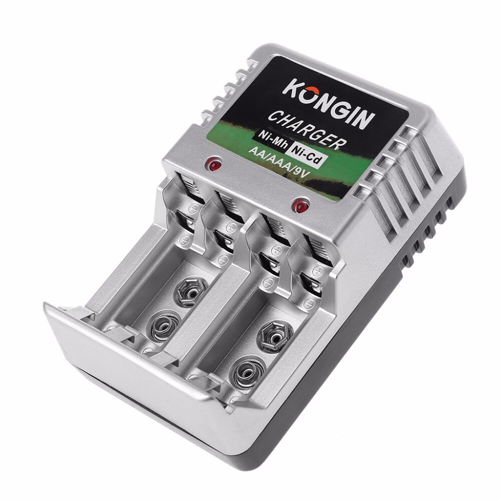 EU Plug AC Wall AA AAA 9V Ni-Mh Ni-Cd Rechargeable Battery Charger