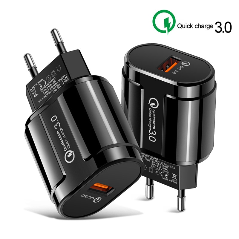 5V 3A Carica Rapida di CONTROLLO di qualità 3.0 USB STATI UNITI UE del Caricatore Universale Del Telefono Mobile caricatore della Parete del Caricatore Adattatore di Ricarica Veloce Per iPhone Samsung Xiaomi