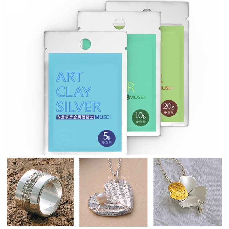 5g/10g/20g Art Silver Clay 999 Sterling Silver Mud Handmade Diy Silver Jewelry Christmas Couple Ring Pendant Birthday