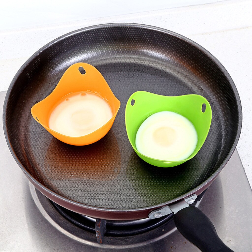 4pc oeufs braconniers Silicone oeuf cuiseur oeufs plaque plateau crêpe ustensiles de cuisine cuisson vapeur sain oeuf crêpe cuisine outils # W2G