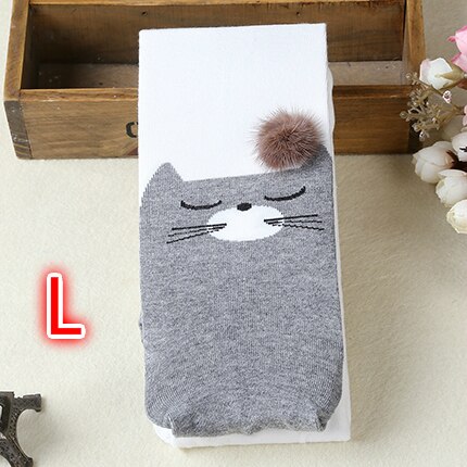 Meisjes stijlen herfst leggings voor baby kids katoen warm prinses meisjes kinderen broek mooie kat warmer kind leggings: White size   L