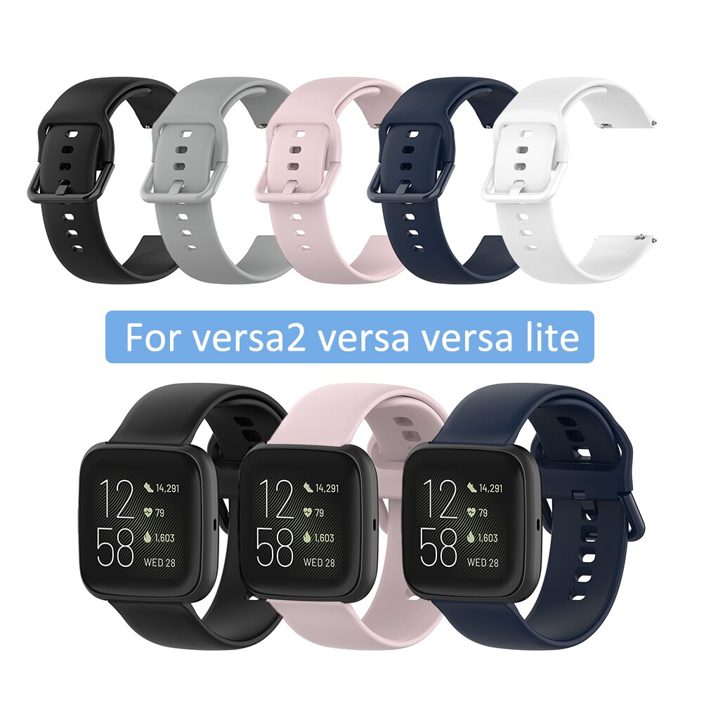 Acessórios cinta para fitbit versa 2 banda silicone macio pulso à prova dwaterproof água substituição pulseira de relógio para fitbit versa/versa 2/lite