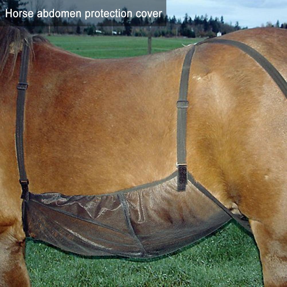 Cubierta protectora de Abdomen de caballo equipo de caballos al aire libre Red antimosquitos cómodo transpirable Anti-rasguño de malla de protección
