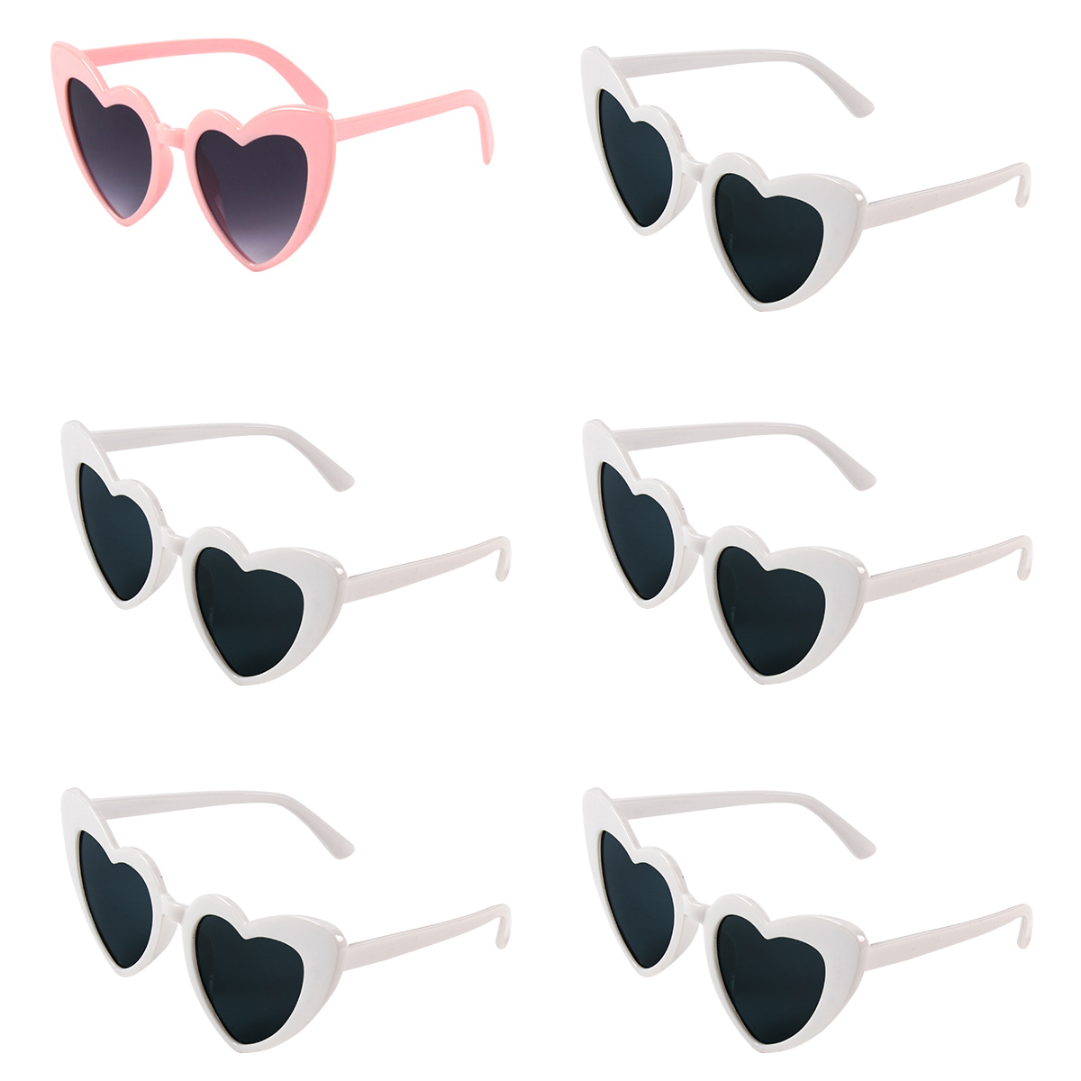 6/8 Stück Bachelorette Junggesellinnenabschied Weiß Rosa Sonnenbrille Herz Brille Braut zu sein Brautjungfer Hochzeit Brautparty Dekore: Armee Grün