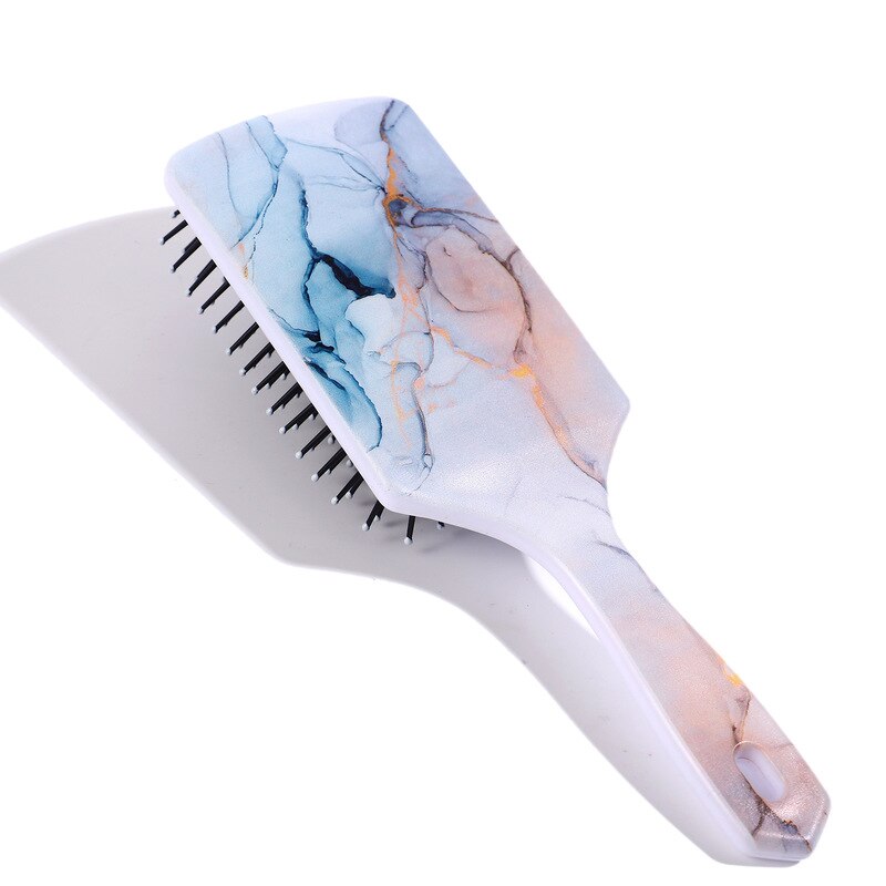 Mármol peine del pelo cepillo de cabello para salón de belleza peluquería recto rizado pelo peine paleta de masajes cepillo chica desenredar cepillo de pelo
