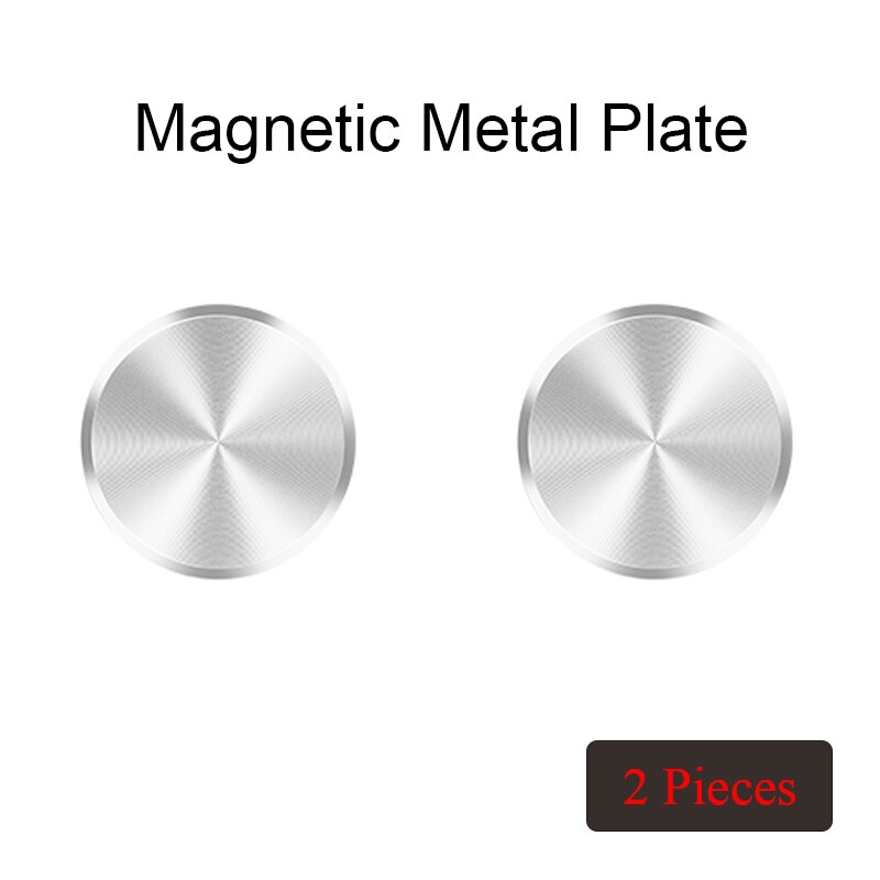 Placa de Metal adhesiva para coche, soporte magnético para teléfono móvil, 1, 2 o 3 unidades: 2 Pieces Silver