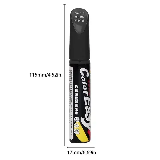 Car Paint Scratches Repair Pen Brush Waterproof Paint Marker Pen Car Tyre Tread Care Automotive Maintain Black White Red Silver: black
