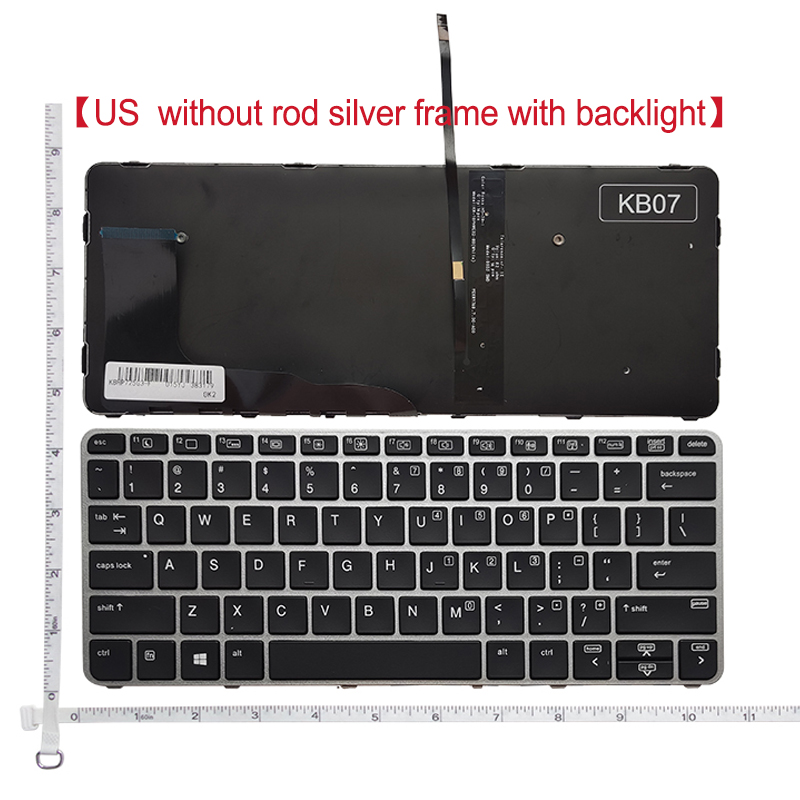 US Laptop replacement keyboard for HP EliteBook 725 G3 820 G3 820 G4 828 G3 828 G4 backlight: backlit No stick