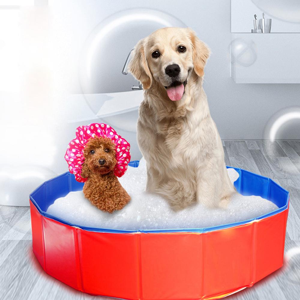 Multi-Use PVC Dog Bath Pool Pet Air Inflation Folding Swimming Pool Bathtub Dogs Pet Bathing Washer Tub Tough Portable Bath Tubs