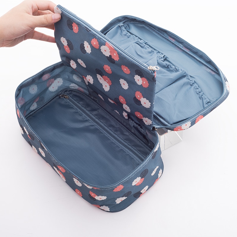 Travel Bag Compression Packing Cubes Bags Women Underwear Bra Sock Clothes Luggage Organizer Waterproof Traveling Bag