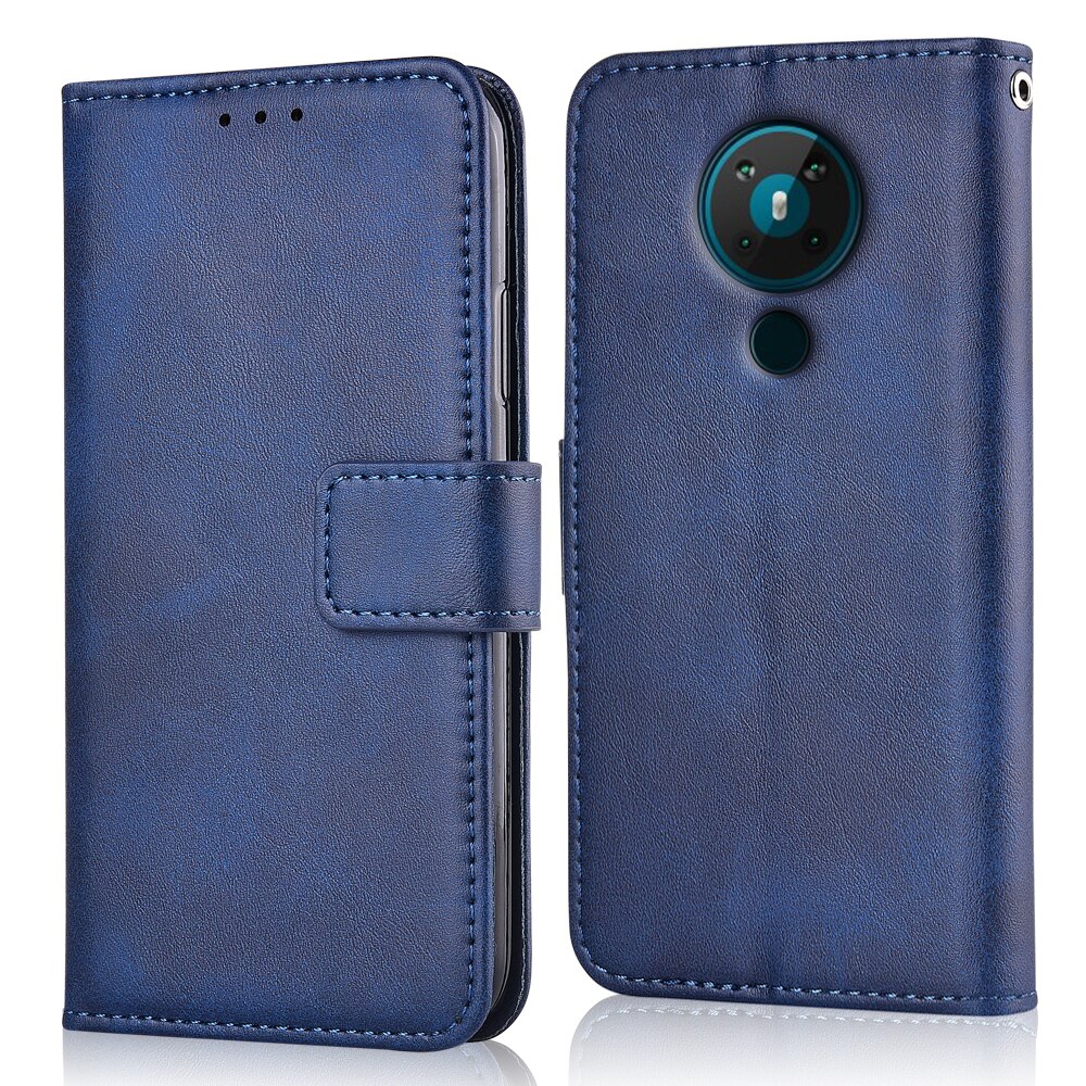 Wallet Case On Nokia 5.3 Cover Fitted Case On Nokia 5.3 Cover Phone Bag For Nokia 5.3 Plain Book Cover: niu-Dark Blue
