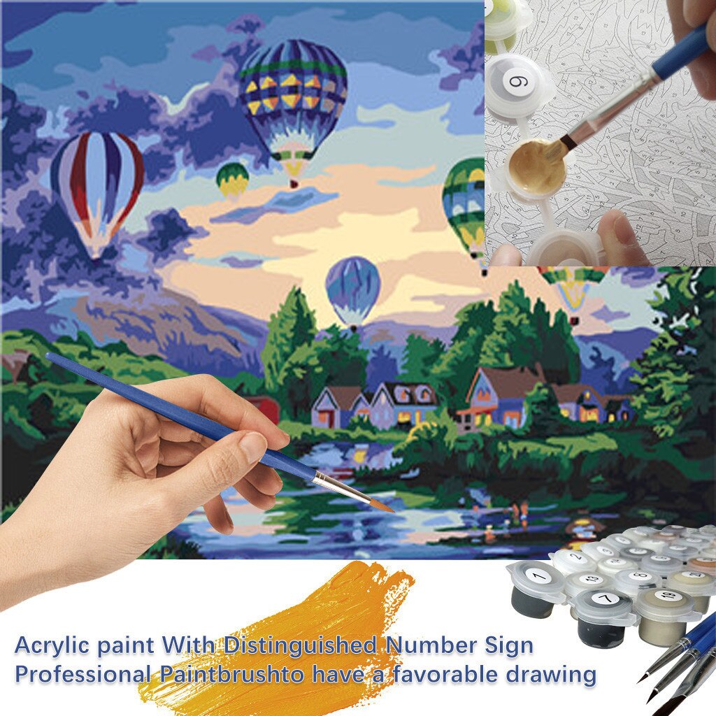 Frameloze Olieverf Nummers Kits Met Borstels En Acryl Pigment Diy Canvas Schilderij Volwassenen Woonkamer Home Decor Wall Art